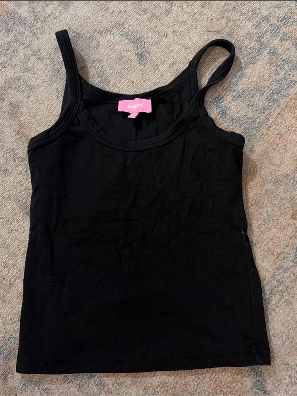 Edikted Black Scoop Neck Tank Top